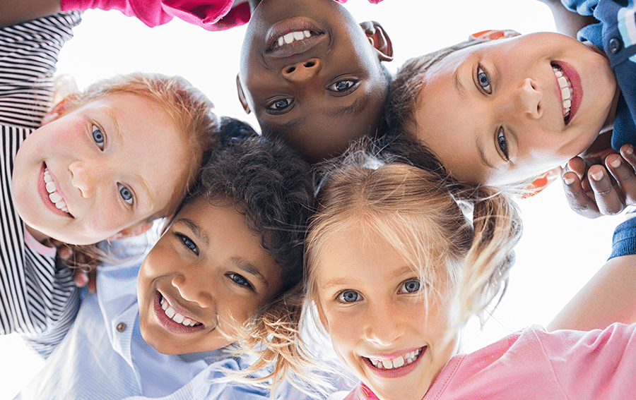 Group of children in a circle